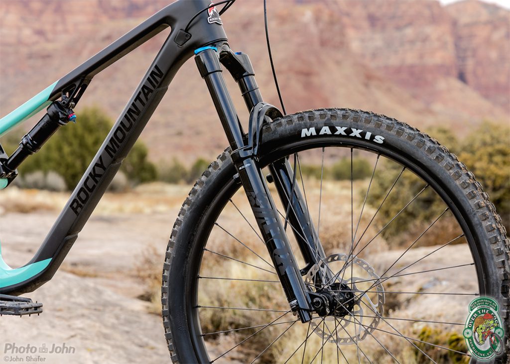 Black Fox 36 suspension fork on the 2021 Rocky Mountain Instinct 29er mountain bike. 